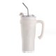thumbnail image 1 of BR Vaso aislado de acero inoxidable con pajita - 1100 ml blanco, vaso para helado portátil, resistencia a la temperatura: -20°C a 120°C, 1 of 5
