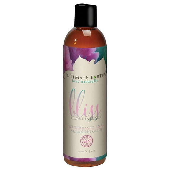 Intimate Earth Bliss Water Based Unisex Lubricant, Relaxing Clove Enhanced Lube Gel