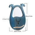 thumbnail image 5 of New Lyre Harp,16 Metal String Harp Solid Wood Mahogany with Tuning Wrench Gift, 5 of 6