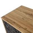 thumbnail image 5 of Black Carved Symmetrical Design Door And Wood Coloured Frame for TV Stand Table,Living Room, Entryway (Black), 5 of 11