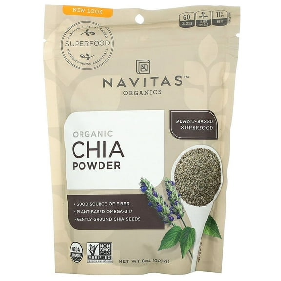 Navitas Organics, Organic Chia Powder, 8 oz Pack of 4