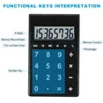 thumbnail image 3 of Uxcell Desktop Calculator, 8 Digit LCD Display Portable Desk Calculator Standard Function Style 2, Black, 3 of 6