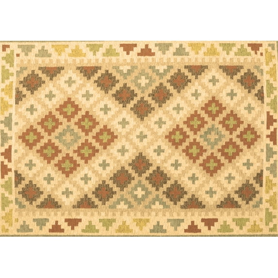 Ahgly Company Indoor Rectangle Southwestern Brown Country Area Rugs, 4' x 6'