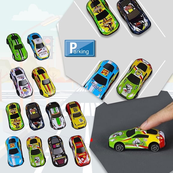 Education Toy Car Alloy Back Small Car Model Racing for Kids Educational Toy Car and Play,6.5 cm,Multicolor