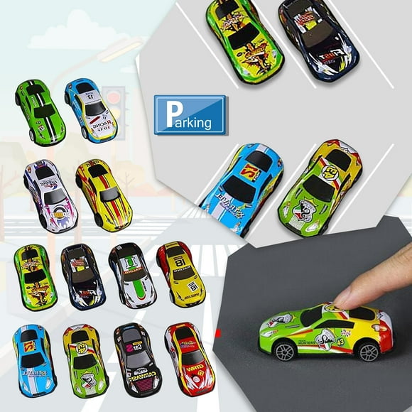 Riforla Iron Shell Toy Car Alloy Graffiti Glide Back Mini Small Car Model Racing Education Multicolor