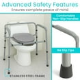 thumbnail image 6 of Vive Bariatric Bedside Commode for Adults, Elderly, Seniors, Handicapped Toilet Medical Chair, 6 of 8