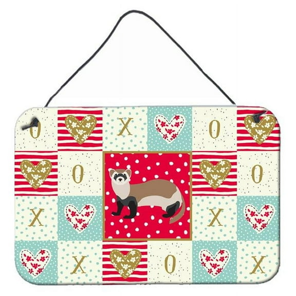 Caroline's Treasures CK5305DS812 Ferret Love Wall or Door Hanging Prints, 8x12, multicolor