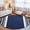 Blue, White, Indigo, variant on Rectangle Area Rugs 2 x 3 Ft, Farmhouse Navy Blue Non-Slip Residential Carpet, Aesthetic Modern Line Striped Indoor Crawling Mats Runner Rugs for Living Room/Dining Room/Bedroom