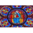 thumbnail image 2 of Perry, William 14x11 Gold Ornate Wood Framed with Double Matting Museum Art Print Titled - Virgin Mary-Jesus Christ stained glass-Notre Dame Cathedral-Paris-France, 2 of 4