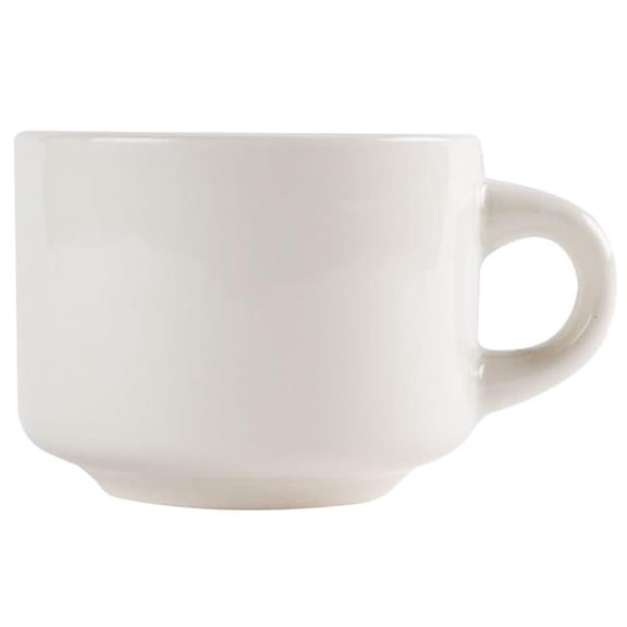 7 oz China Recovery Stackable Coffee & Tea Cup, American White - 3.5 x 2.25 in. - Pack of 36