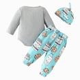 thumbnail image 4 of HCNTES Baby Boy Winter Clothes Baby Boy Clothes Newborn Newborn Baby Boy Clothes Plaid Letter Print Long Sleeve Hoodies + Long Pants 2PCS Fall Winter Outfits Set 0 3 6 9 12 18 Months, 4 of 7
