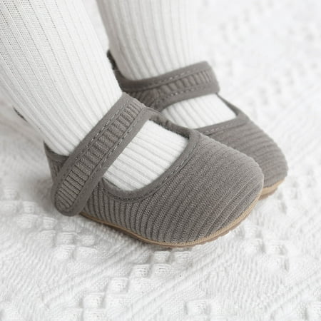 

Fridja Corduroy Baby Infant Kids Girl Soft Sole Crib Toddler Newborn Shoes Princess Sandals