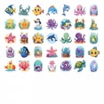 thumbnail image 2 of 35pcs-50pcs Cartoon Animal Stickers Ocean Stickers Cute Aquatic Stickers Funny Decals for Suitcase Fridge, 2 of 5