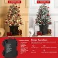 thumbnail image 7 of Senfot 3ft Pre-Lit Artificial Small Christmas Tree, Snow Flocked Xmas Tree Includes 78 Led Lights, Christmas Home Decor, 7 of 7
