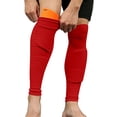 thumbnail image 3 of HAOTAGS Youth Performance Football Sock Set • 7–17 Years • Over-Knee Compression Fit • Seamless Arch Support • Sweat-Wicking & Abrasion-Resistant • Unisex Design, Gender-Inclusive Sizing Red Size 12, 3 of 7