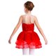 thumbnail image 5 of Niños Niñas Navidad Ballet danza lírica disfraz Halter con espalda descubierta lentejuelas brillantes vestido de Ballet de terciopelo falda tutú, 5 of 5