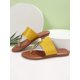 thumbnail image 3 of Women Metal Decor Thong Sandals, Fashion Summer Flat Sandals, 3 of 5
