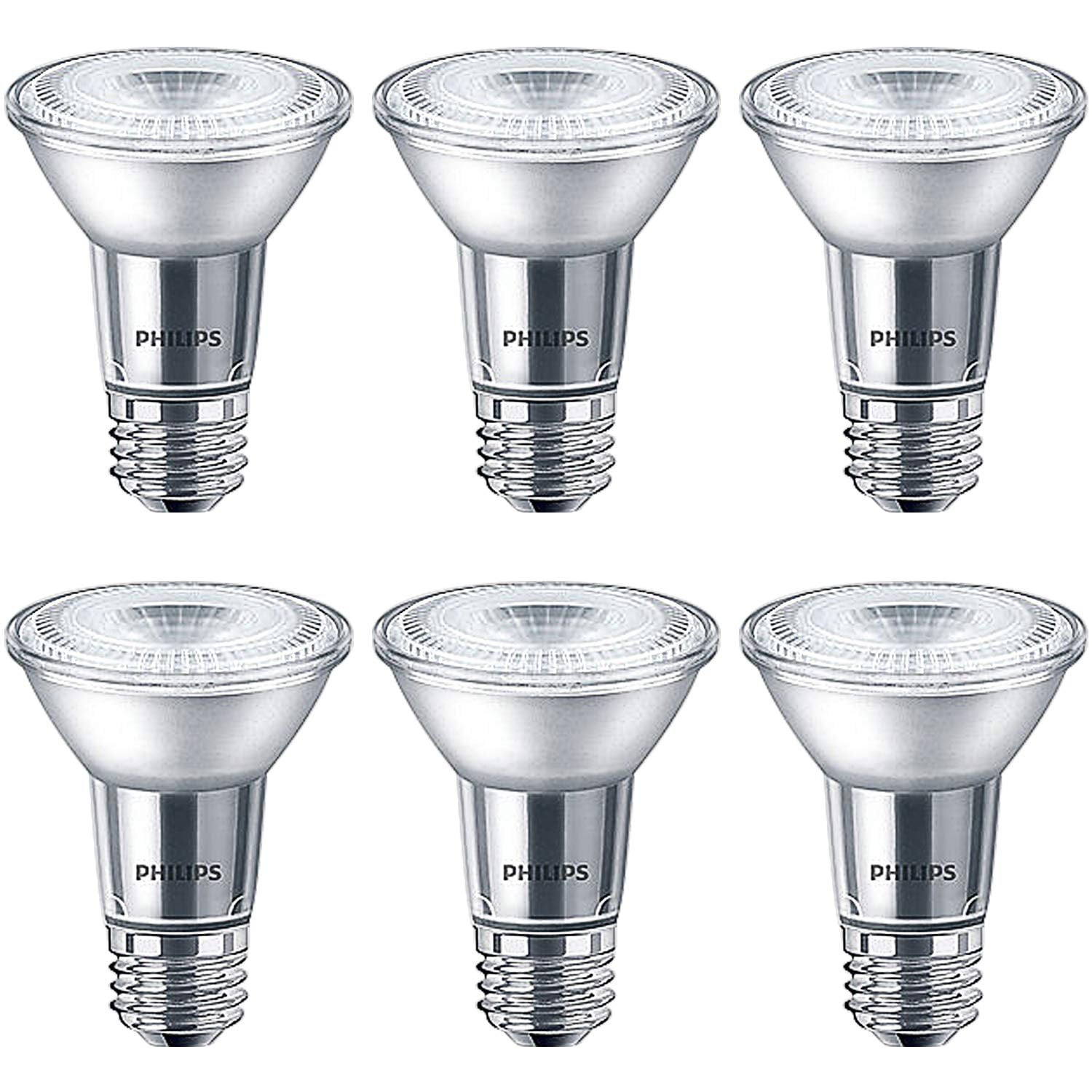 Philips LED GU10 Light Bulbs Pack of 6 Cool White 4.6 W 