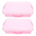 thumbnail image 1 of Boîte de Rangement Portable pour Jouets d'Enfants avec Couvercle en ABS Rose pour Usage Domestique Bac à Sable Portatif 2 Pcs, 1 of 9