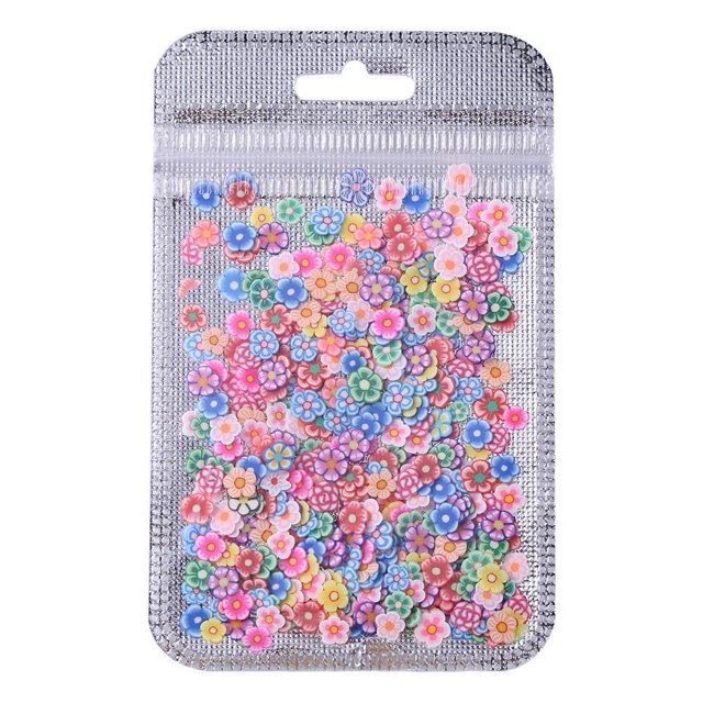 5 * 250 piezas Nail Art Polymer Clay Nails Sticker Manicure Decor Tips (Flor)