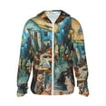 thumbnail image 2 of Lsque Whimsical Cats Night Cafe UPF 50+ Lightweight Sun Protection Men's Women's Long Sleeve Shirt, Hoodie Performance -XX-Large, 2 of 9
