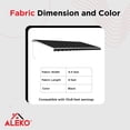 thumbnail image 3 of ALEKO Black Fabric Replacement for Retractable 10 x 8 ft Awning, 3 of 6