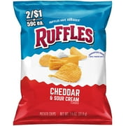 Ruffles Cheddar & Sour Cream Flavored Potato Chips 2/$1 or $.59 ea. Prepriced 1.13 oz. Bag