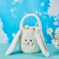 thumbnail image 2 of Aunavey Plush Bunny Easter Basket for Kids Boys Girls Tote Bags with Rabbit Ears for Party Candy Gifts Storage 10'', 2 of 8
