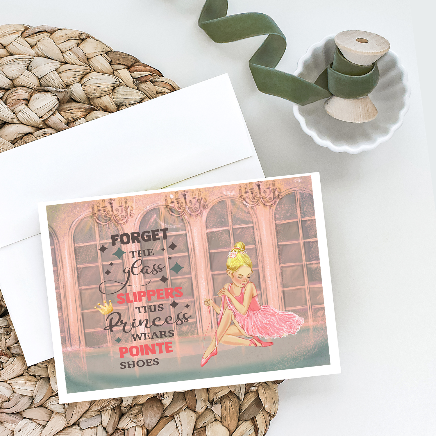 This Princess Wears Pionte Shoes Dance Greeting Cards and Envelopes Pack of 8