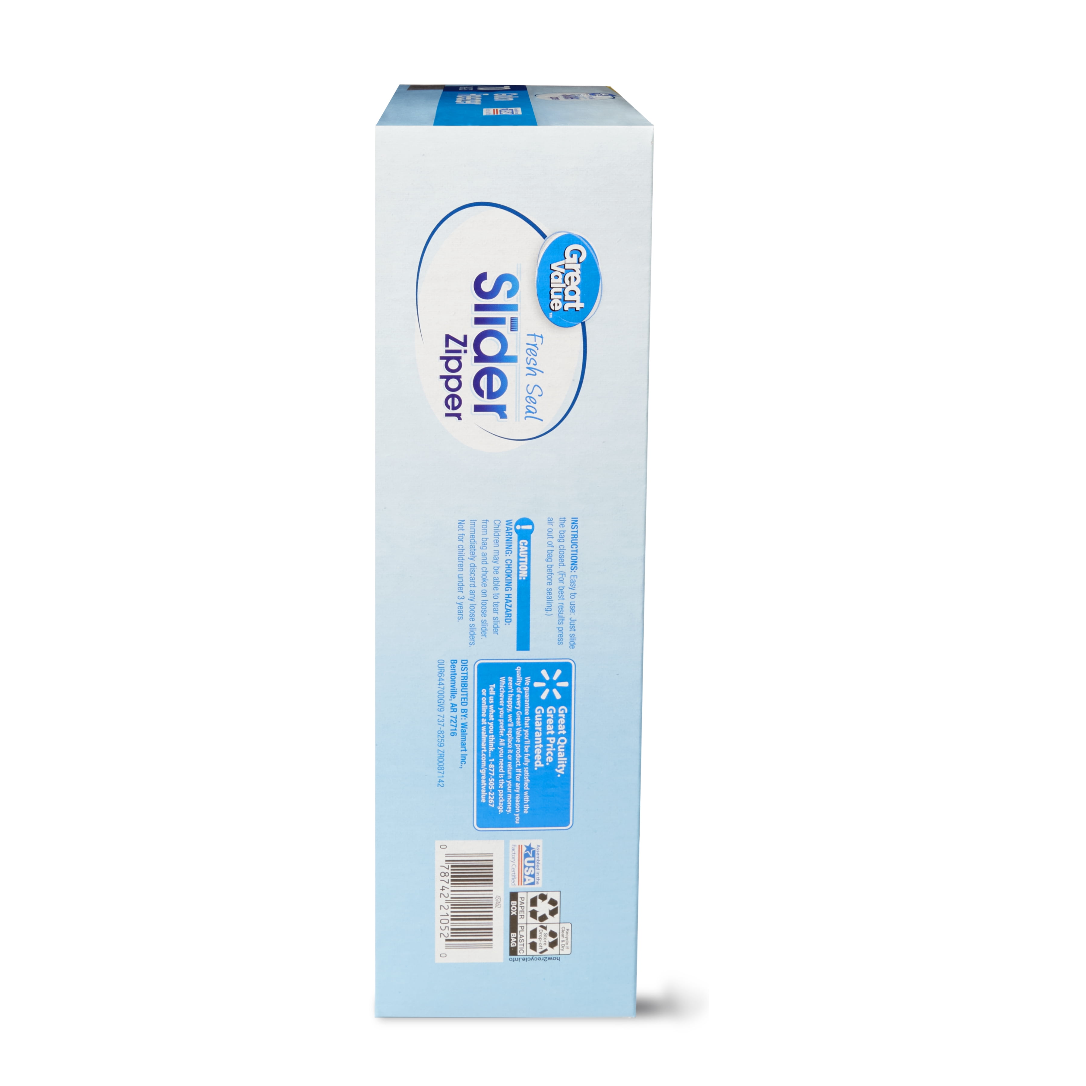 Kroger® Stand & Fill Slider Freezer Bags 1 GALLON 9.5 INCH X