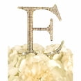 thumbnail image 4 of 17 Main Collection Rhinestone Wedding Cake Topper, Gold, 4 of 7