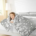 thumbnail image 4 of Homewish Chic Diamond Bedding Comforter Set,Glitter Print Twin Comforter Sets,Gray Silver Bedding Set For Girls Kids,Super Cozy Room Decor,2pcs, 4 of 8