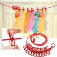 thumbnail image 5 of Alinna Tendedero Portátil Retráctil Tendedero De Viaje Con 12 Pinzas Para Ropa Interior Secado Accesorios Para Acampar Al Aire Libre (Rojo), 5 of 5