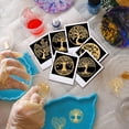 thumbnail image 6 of 1 set Nickel Decoration Stickers Metal Resin Filler Epoxy Resin UV Resin Craft Filling Material Tree of Life Pattern 40x40mm 9 style 1pc/style 9pcs/set, 6 of 8