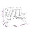 thumbnail image 4 of vidaXL 2-Seater Garden Rocking Bench 123x96x102 cm Solid Wood Spruce, 4 of 4