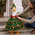 thumbnail image 5 of Christmas Tree Porch Goose Outfit Set for 23 Inch Statue with Star Hat and Golden Bells Holiday Yard Decor, 5 of 7