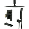 thumbnail image 1 of Boyel Living 10 Inch Ceiling Mount Rain Shower System Shower Combo Handheld Shower Matte Black, 1 of 1