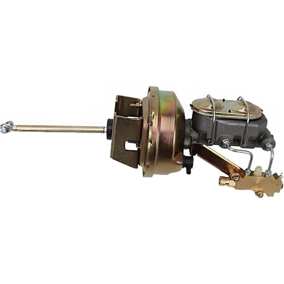 Brake Power Booster Kit for 1963-1966 Chevy C10 Pickup, Disc/Drum Dual Master Cylinder, w/ 8" Diaphragm Power Brake Booster