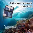 thumbnail image 3 of Eigraketly Cuaderno húmedo de buceo, cuadernos de libros impermeables para buceo con cordón, suministro de esnórquel, accesorio de escritura subacuático Deportes acuáticos camuflaje marino Eigraketly OD030355-05, 3 of 6