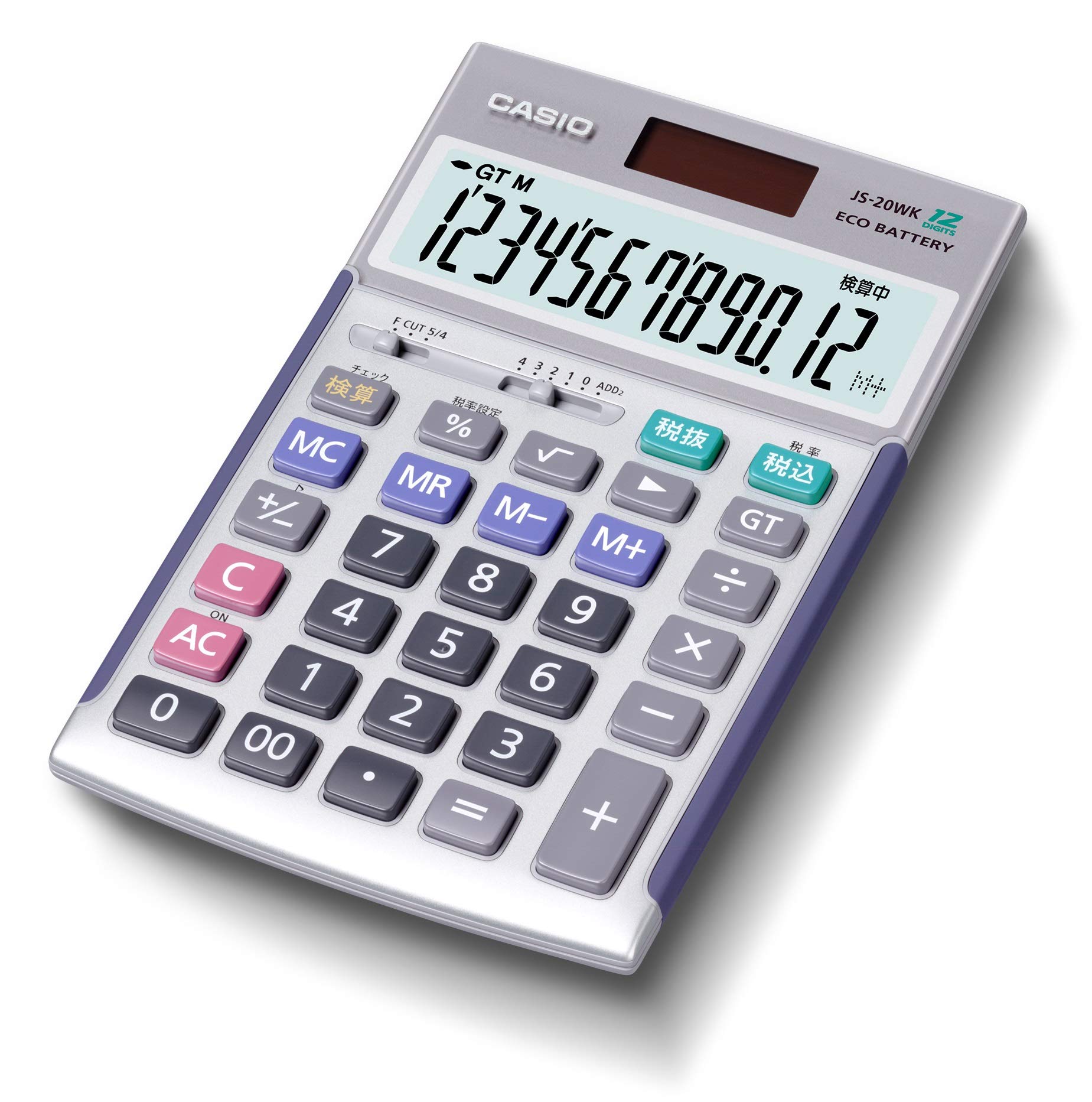 Casio Fullfledged Practical Calculator, Recalculation and Tax Calculation, Just Type, 12 Digits