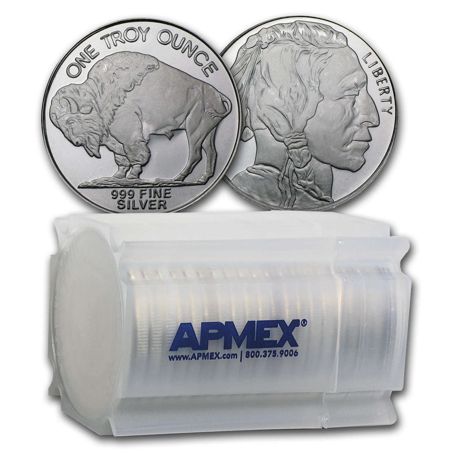 1 oz Silver Round - Buffalo (Lot, Roll, Tube of 20) - Walmart.com