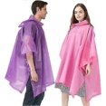 thumbnail image 1 of Ponchos de lluvia RUISHYY para adultos (paquete de 2), poncho de lluvia de EVA reutilizable, impermeable y portátil para hombres y mujeres con capucha., 1 of 5