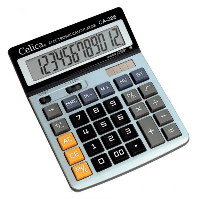 Calculadora Grande 12 Digitos Funciones Para Negocio Oficina Celica Calculadora Celica Ca386