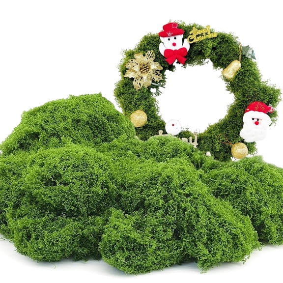 FSZNKJ Artificial Moss 3.52oz (100g) – Faux Moss for Craft Projects, Decorative Moss for Floral Arrangements, Green Moss for Decorating, Indoor Plant Moss, Eco-Friendly, Low Maintenance