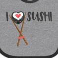 thumbnail image 4 of Inktastic Kawaii I Love Sushi Boys or Girls Baby Bib, 4 of 4