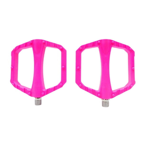 Pedales de bicicleta de carretera fáciles de instalar, antideslizantes, suaves, con rodamientos DU, versátiles y ultraligeros. Rosa