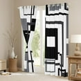 thumbnail image 3 of Erosebridal Black White And Grey Window Curtains 42"Wx90"L For Men,Abstract Geometric Blackout Curtains Geometry Square Striped Window Curtains Simple Lines Curtains 2 Panels Modern Bedroom Decor, 3 of 6