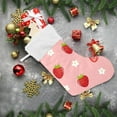 thumbnail image 6 of GZHJMY Strawberry Christmas Stocking, Personalized Large Candy Stocking Hanging Gift, Xmas Stockings Decoration for Family Holiday Party Ornaments Decor Fireplace, 6 of 7