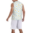 thumbnail image 2 of Sikiie Daisies Flowers Basketball Jersey Reversible Men's Mesh Athletic Sports Shirts Training Practice S-4XL3X-Large, 2 of 6