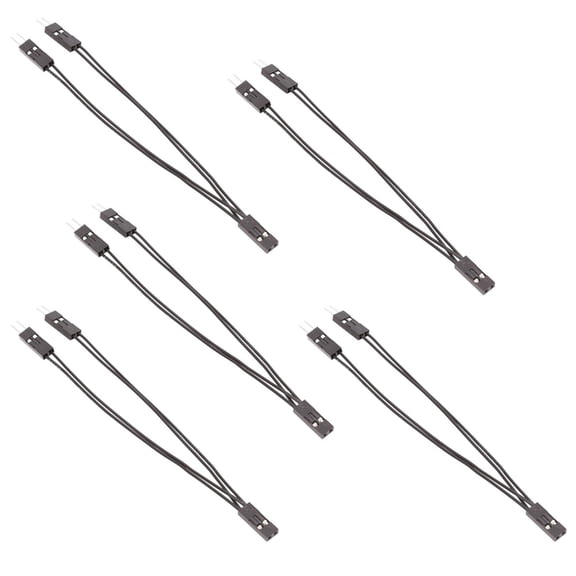 COOLHOOD 2.54mm 2Pin Female to Male Y Jumpers Splitter Wire for Microcontroller Applications